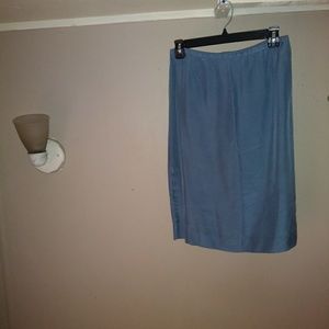 Sky blue pencil skirt